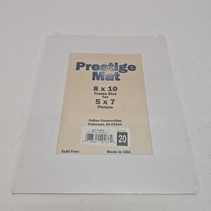 Prestige Mat for Framing Pictures White Size 8X10 for 5X7 Picture Acid Free